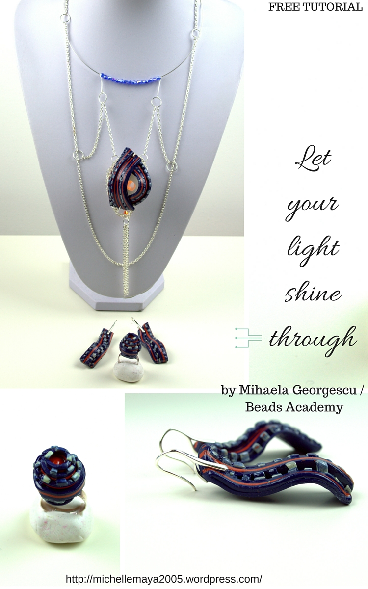 LED Jewelry made using polymer clay - Visit http://michellemaya2005.wordpress.com/ for more polymer clay tutorials