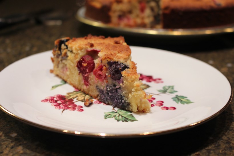 Blueberry Cranberry Almond Cake